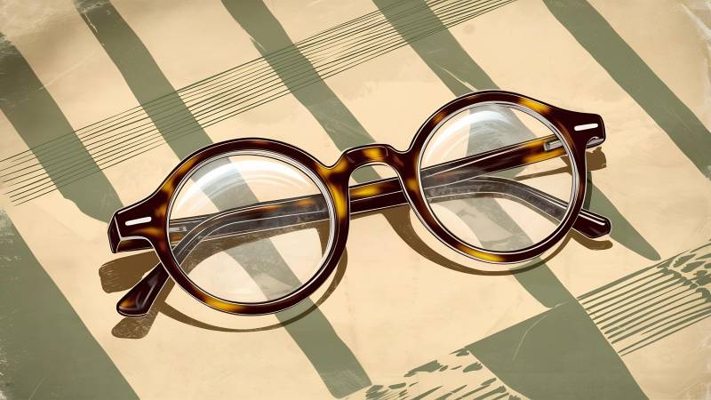 retro okulary na zimę